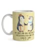 Mr. & Mrs. Panda Kaffeebecher Großelternliebe mit Spruch in Gelb Pastell