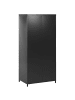 Beliani Kleiderschrank VARNA in Schwarz - (W) 76 x (H) 171 x (L) 50 cm