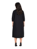Ulla Popken Midikleid in schwarz