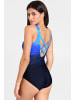 LASCANA LASCANA Badeanzug in blau-bedruckt