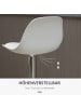 HOMCOM Barhocker-38L x 42B x 82-104H cm-Weiß