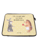 Mr. & Mrs. Panda Laptop Tasche Hase Igel mit Spruch in Gelb Pastell