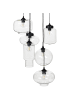 Beliani Pendelleuchten BEMBOKA in Transparent/Schwarz - (W) 40 x (H) 155 x (L) 26 cm
