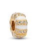 Pandora Clip-Charm Steine und Emaille Goldfarben
