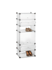 relaxdays Schuhregal in Transparent - (B)37 x (H)52 x (T)9 cm