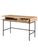 home24 Schreibtisch Crozzano in Eiche / Schwarz