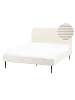 Beliani Doppelbett FLAYAT in Weiß/Schwarz - (W) 153 x (H) 109 x (L) 215 cm