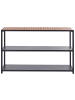 Beliani Gartenküche AVETRANA in Schwarz/Braun - (W) 150 x (H) 90 x (L) 50 cm