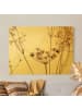 WALLART Leinwandbild Gold - Trockenblume im Lichtspiel in Braun