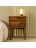 Signature Nachttisch PAUL in Dunkles Holz - (W) 45  x (H) 61  x (L) 35  cm