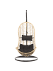 Beliani Hängesessel PINETO in Braun/Schwarz - (W) 80 x (H) 199 x (L) 97 cm