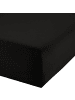 REDBEST Single-Jersey Boxspring-Spannbettlaken Denver in schwarz