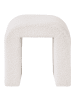 Beliani Pouf ESTES in Weiß - (W) 48 x (H) 45 x (L) 35 cm