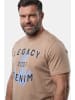 Men Plus Kurzarm T-Shirt in sand