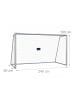 relaxdays Fußballtor "ohne Torwand" in Grau - (B)240 x (H)160 x (T)90 cm