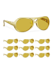 relaxdays 10x Rapperbrille in Gold