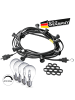 SPICELITE Garten Party Lichterkette Illu 50x dimmbare Halogenlampe 50m schwarz