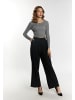 faina Damen Pullover Mit Strass-Steinen in Grau Melange