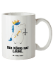 Mr. & Mrs. Panda XL Tasse Einhorn König mit Schwert mit Spruch in Weiß