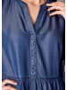 Alba Moda Freizeitkleid mit Volantärmeln in jeansblau
