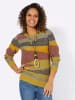 WITT WEIDEN Strickpullover in ocker-rostrot-gemustert