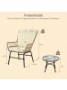 COSTWAY 3 tlg. PE-Rattan Gartenmöbel Set in Beige