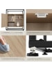 tectake Kommode, 70 x 38 x 80,5 cm Holz und Stahl, Glasplatte