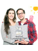 Mr. & Mrs. Panda Sitzkissen Pinguin Bester Lebenspartner der Wel... in Grau Pastell