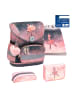 Belmil 4tlg-Set: Schulranzen Ballerina Black Pink in rose – H37xB30xT19 cm