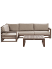 Beliani 2-tlg Sitzgruppe TIMOR in Braun/Beige/Grau rechtsseitig