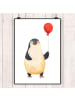Mr. & Mrs. Panda Bild Pinguin Luftballon ohne Spruch in Weiß