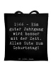 Mr. & Mrs. Panda Tote Bag Spruch 1966 Geburtstag mit Spruch in Schwarz