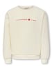 KIDS ONLY Sweatshirt KOGMARISA L/S O-NECK LOOSE PRINTED SWT in egret