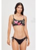 LASCANA Bustier-Bikini-Top in schwarz-pink-bedruckt