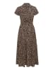 Soaked in Luxury Kleid SLNaya Feminine Form in Black with Brown Dots