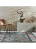 KADIMA DESIGN Outdoor Teppich Boho Orientalisch, Terrasse schmutzabweisend in Blau