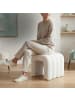 relaxdays Sitzhocker Bubble Bogen in Weiß in Schaumstoff - (B)40 x (H)40 x (T)40 cm