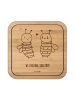Mr. & Mrs. Panda Untersetzer quadratisch Biene Verliebt mit Spruch in Transparent