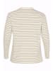 KAFFE curve Langarm-Shirt KCwinni Loose fit in Antiquie White/Grey Stripe