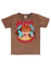 Logoshirt T-Shirt Pippi Langstrumpf - Portrait in braun