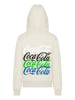 F4NT4STIC Hoodie Coca Cola Repeat Logo in Whitesand