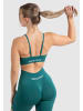 SMILODOX Sport BH Maria Solid Scrunch in Dunkel Grün