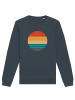 wat? Apparel Sweatshirt Retro sunset ocean in India Ink Grey