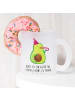 Mr. & Mrs. Panda Teetasse Avocado Party mit Spruch in Transparent