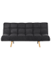 Beliani 3-Sitzer Sofa INGARO in Schwarz/Braun - (W) 182 x (H) 86 x (L) 79 cm