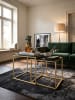 KADIMA DESIGN Couchtisch Set | 2 Tische, Gold-Look, Glas/MDF Schwarz in Gold