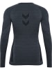 Hummel Hummel T-Shirt Hmlte Multisport Herren Atmungsaktiv Schnelltrocknend Nahtlosen in BLACK/ASPHALT MELANGE