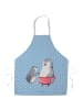 Mr. & Mrs. Panda Kochschürze Pinguin mit Kind ohne Spruch in Blau Pastell