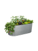 relaxdays Hochbeet in Silber - (B)160 x (H)80 x (T)80 cm