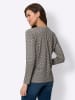 Heine Langarmshirt in schwarz-beige-bedruckt